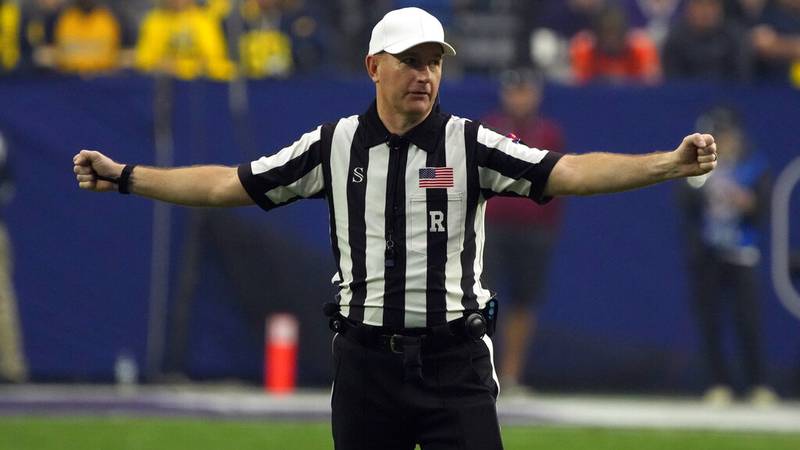 Referee Jason Autrey before the Fiesta Bowl NCAA college football semifinal playoff game...