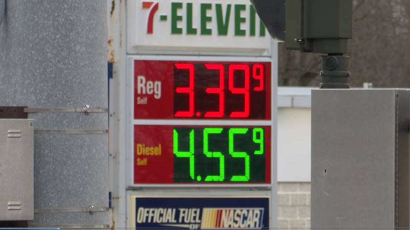 Gas prices in the north country are down this Thanksgiving, compared to Thanksgiving 2022.