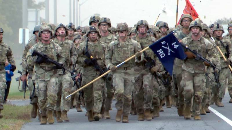 Soldiers at Fort Drum begin the annual Mogadishu Mile run, commemorating the 30th anniversary...