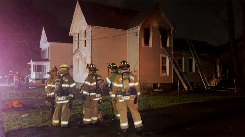 No injuries were reported in a fire Wednesday at a Watertown three-unit apartment building.