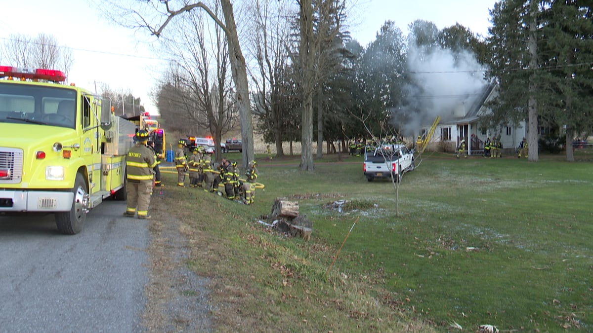 One person is displaced after a fire broke out at a Town of Champion home Friday afternoon.