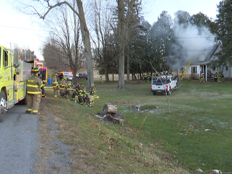 One person is displaced after a fire broke out at a Town of Champion home Friday afternoon.