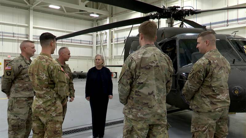 U.S. Sen Kirsten Gillibrand paid a visit Tuesday to the 10th Combat Aviation Brigade on Fort...